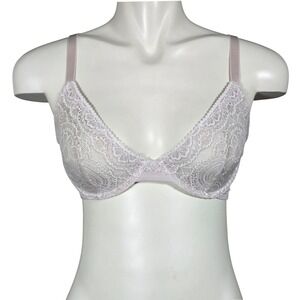 Aerie Women's Real Power Plunge Underwire Lace Bra Blush 34DD